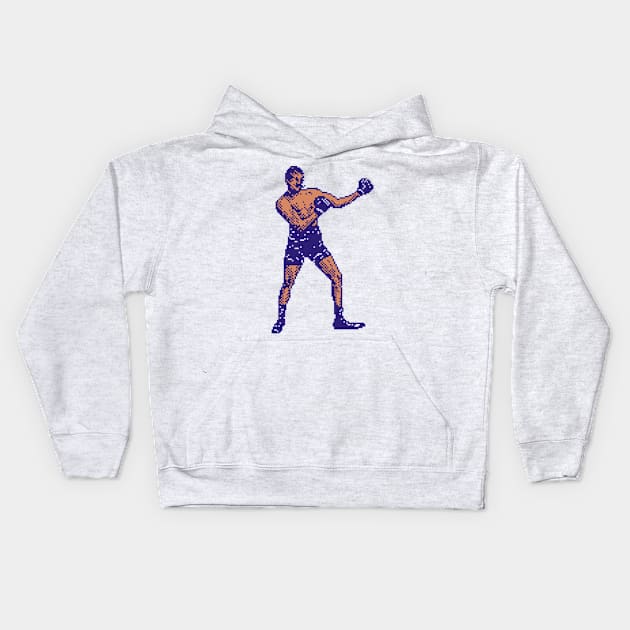 Classic Boxer Pixel Art AYY4 Palette Kids Hoodie by CyberRex